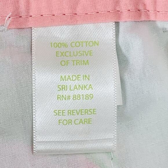 LILLY PULITZER Callahan Shorts 00 Pink Green 5" Chino Preppy Beach Tropical EUC - Picture 9 of 11